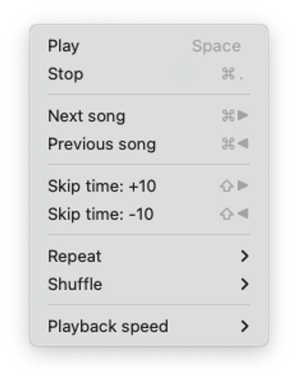 keyboard shortcuts