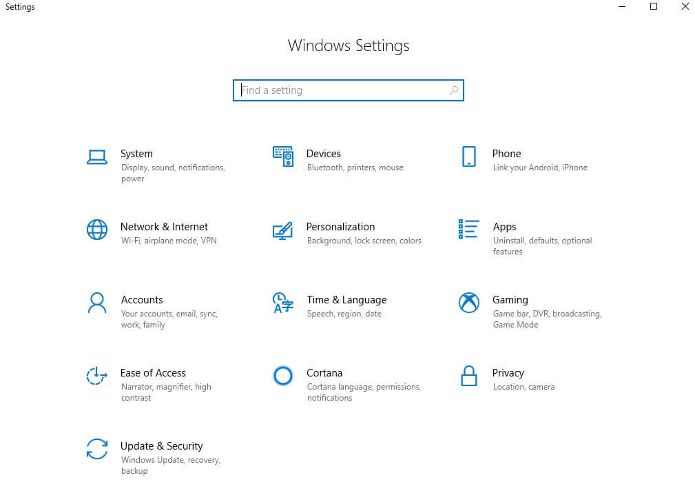 Windows Settings