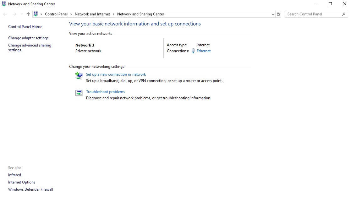 Advanced Sharing Settings