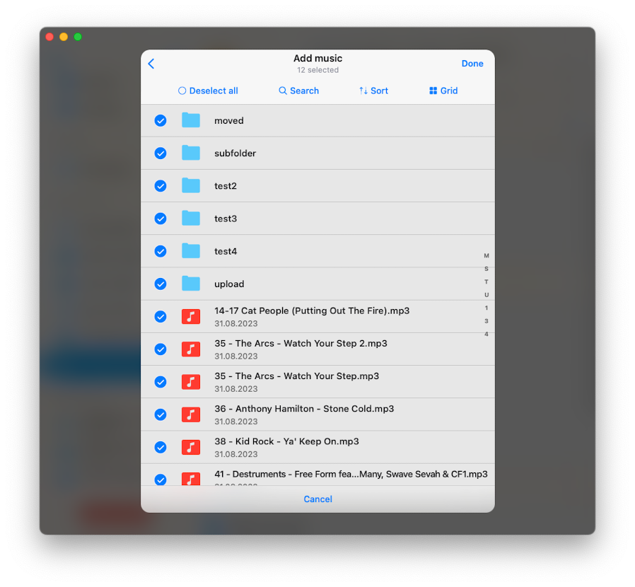 folders chooser