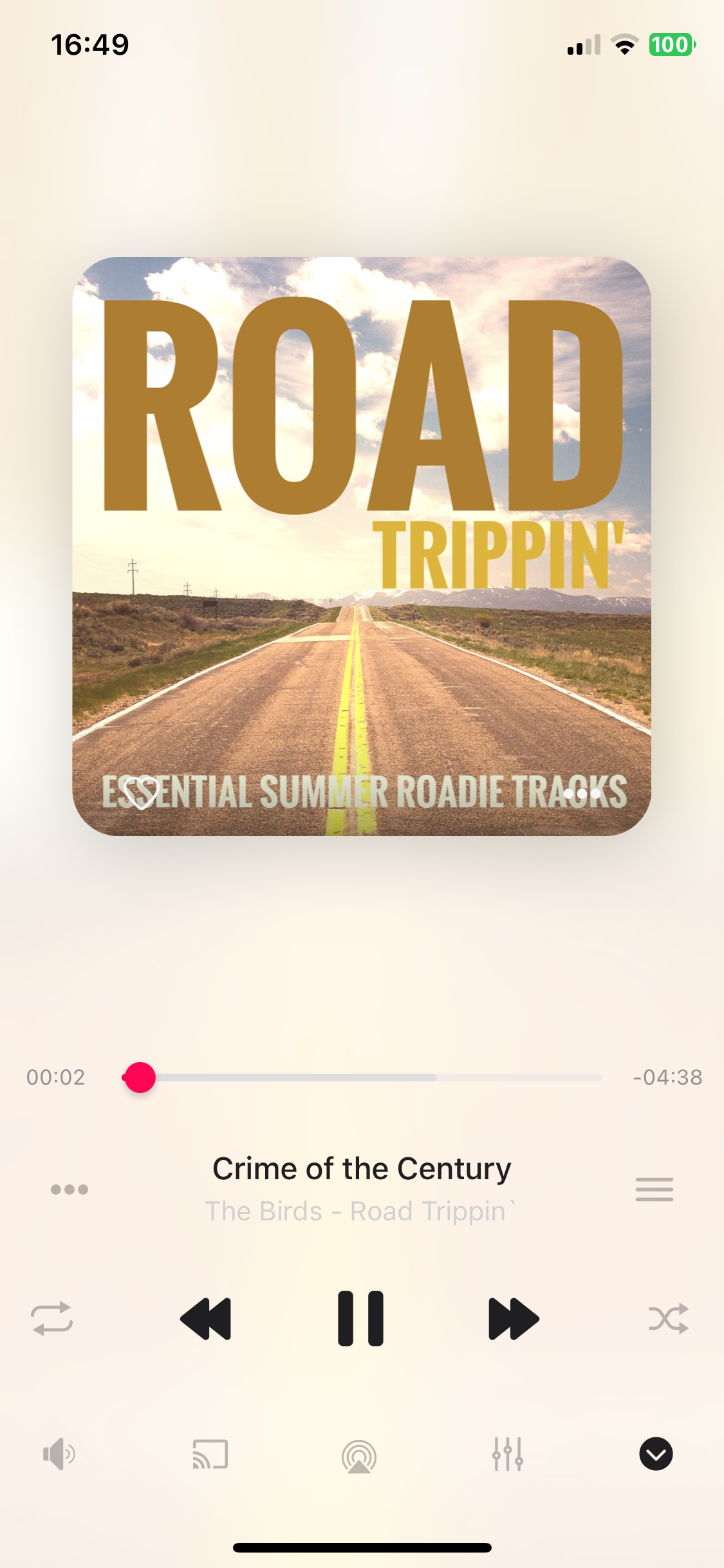 audio player screen