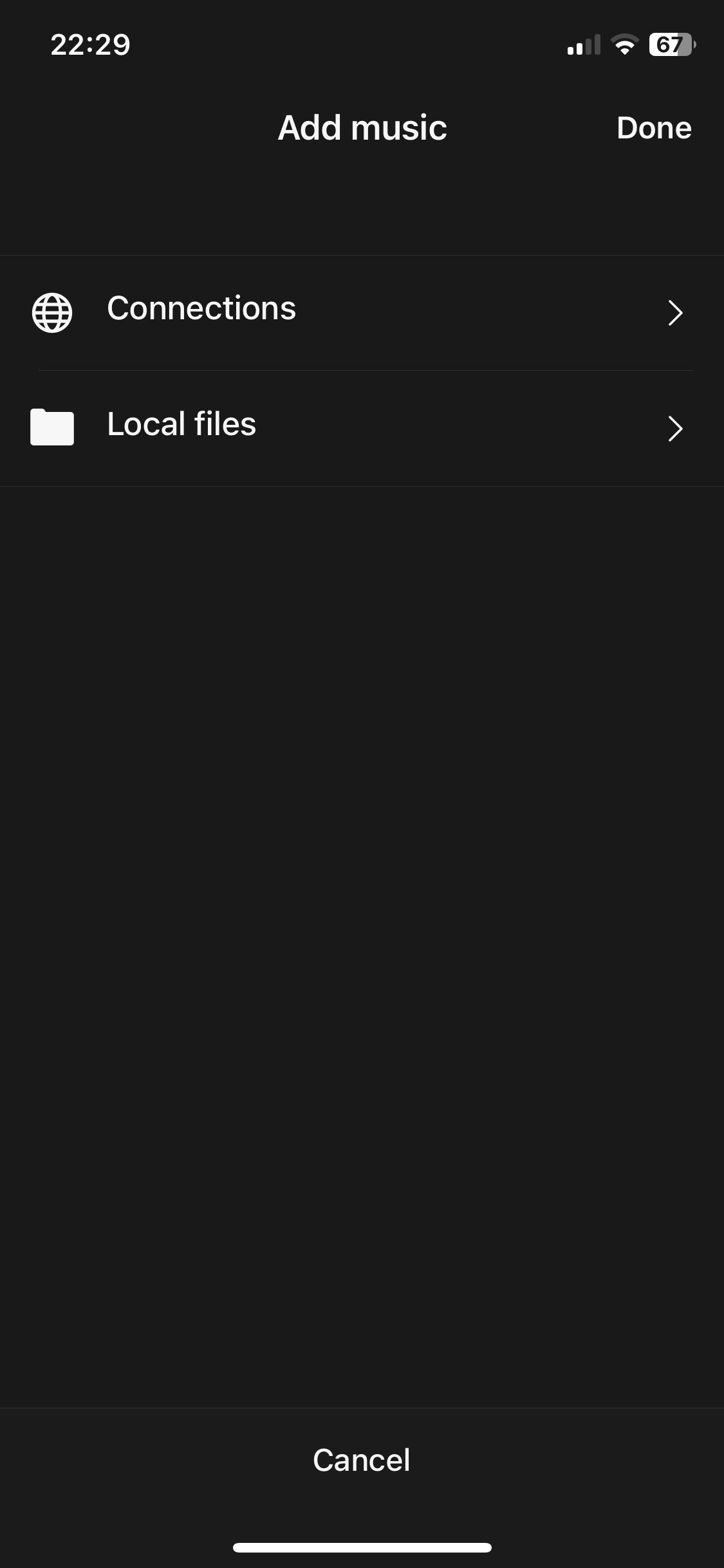 local files chooser