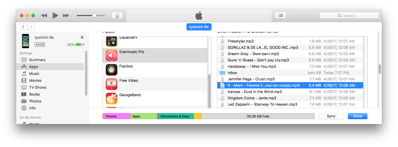 iTunes File Sharing Copy Files To Computer