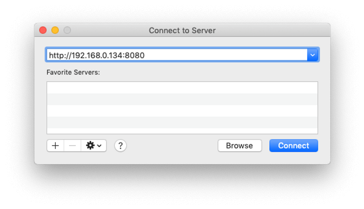 Finder Enter Server Address