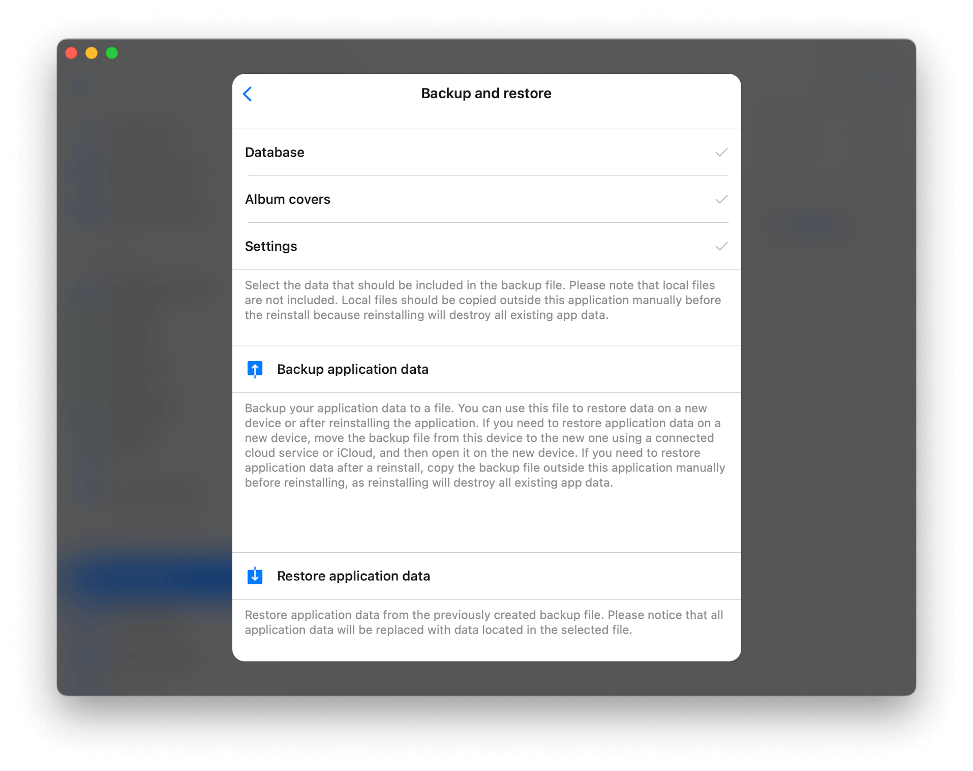 Backup Options