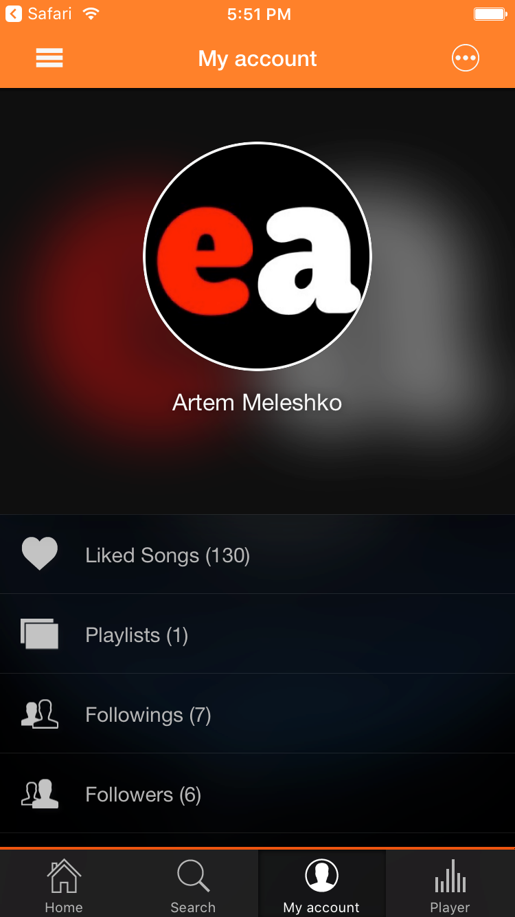 Soundy: my account