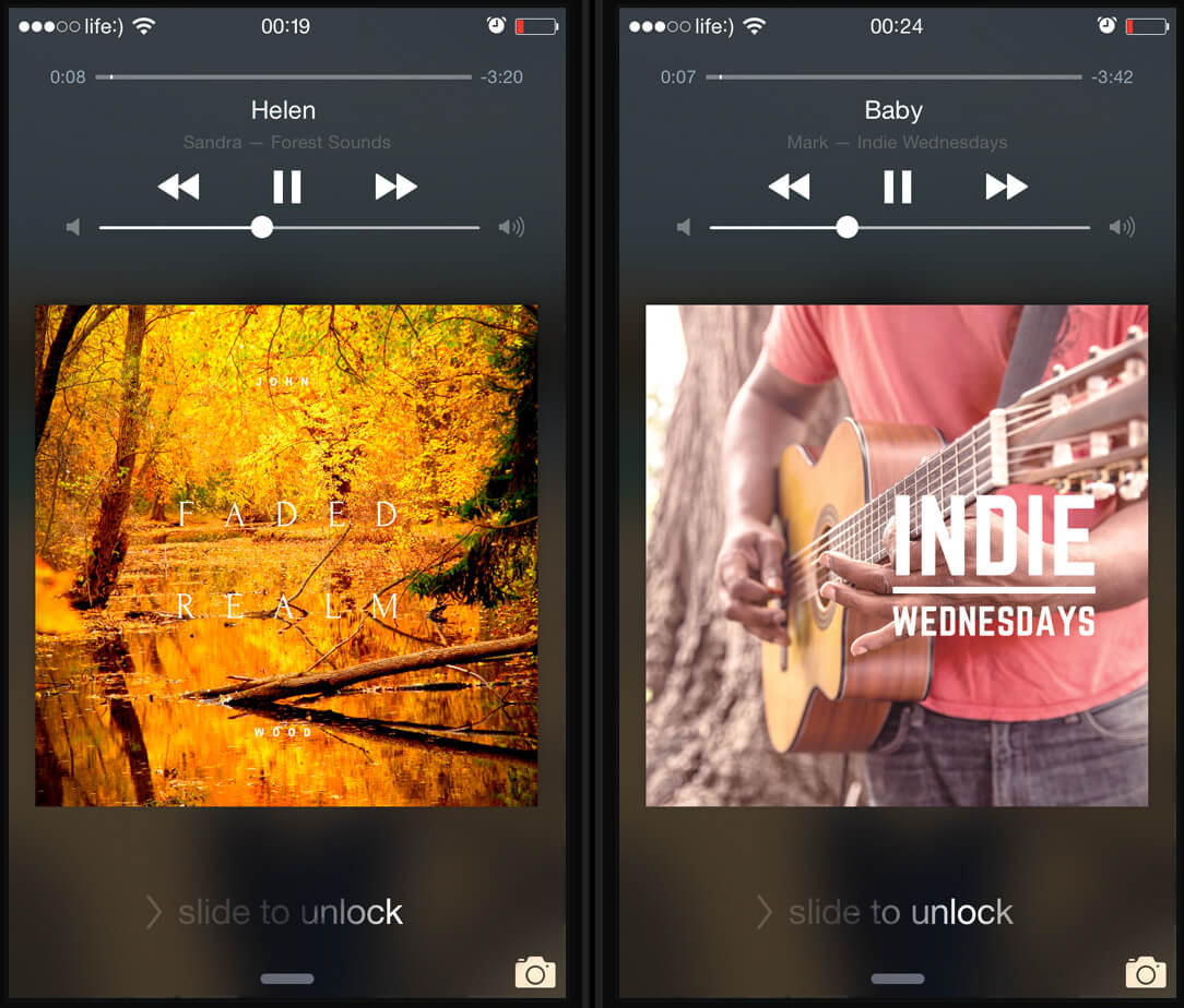 Soundy: lock screen