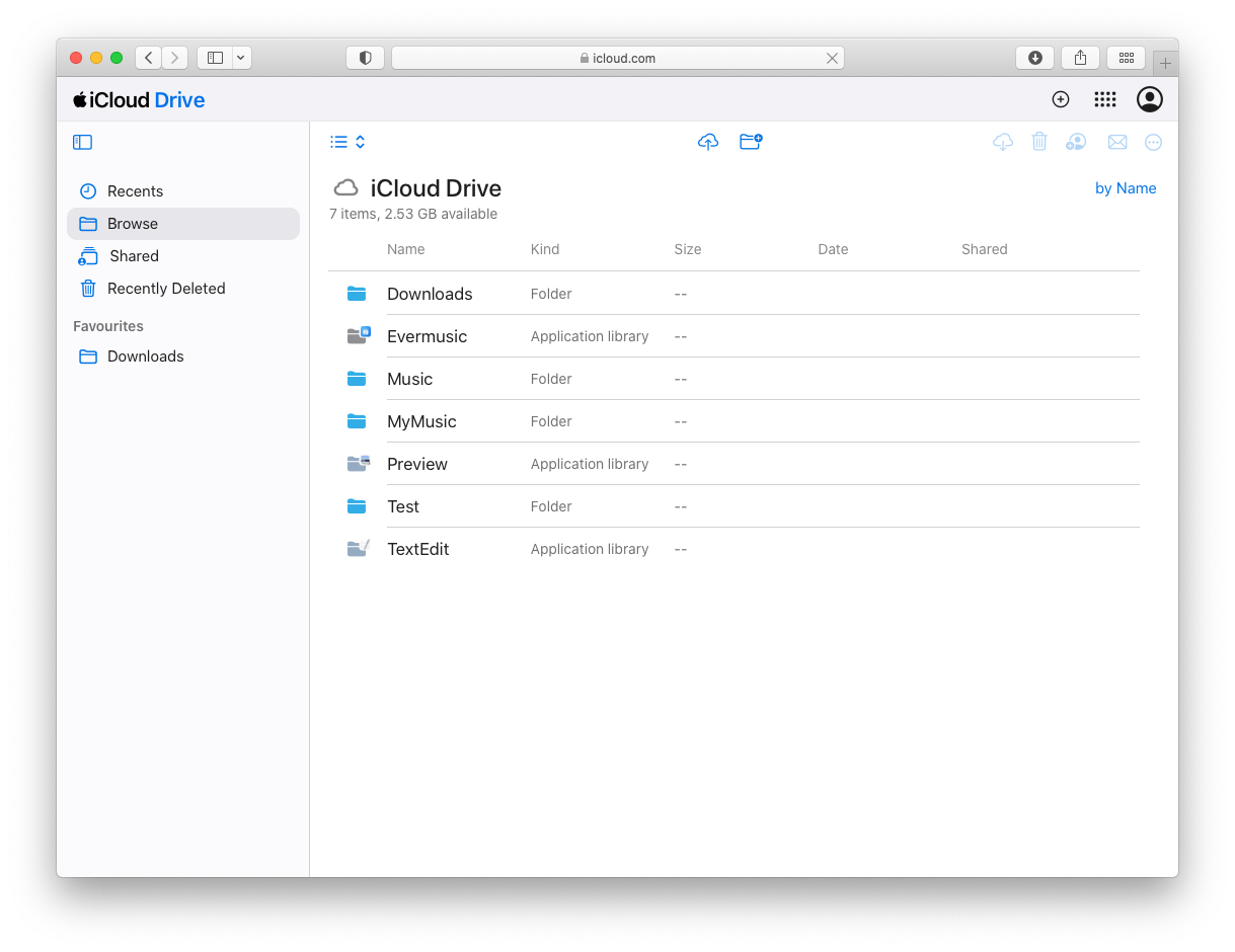 iCloud Music Folder